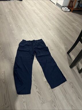 Briggs New York Navy Wide-Leg Drawstring Pants